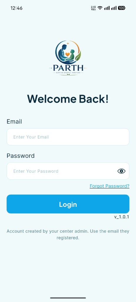 Parth app secure sign in screen